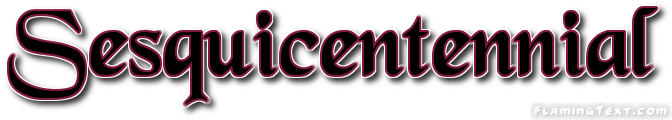 Stylized word sesquicentennial
