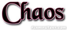 Stylized version of the word chaos
