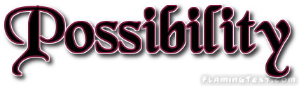 Stylized text of the word possibility