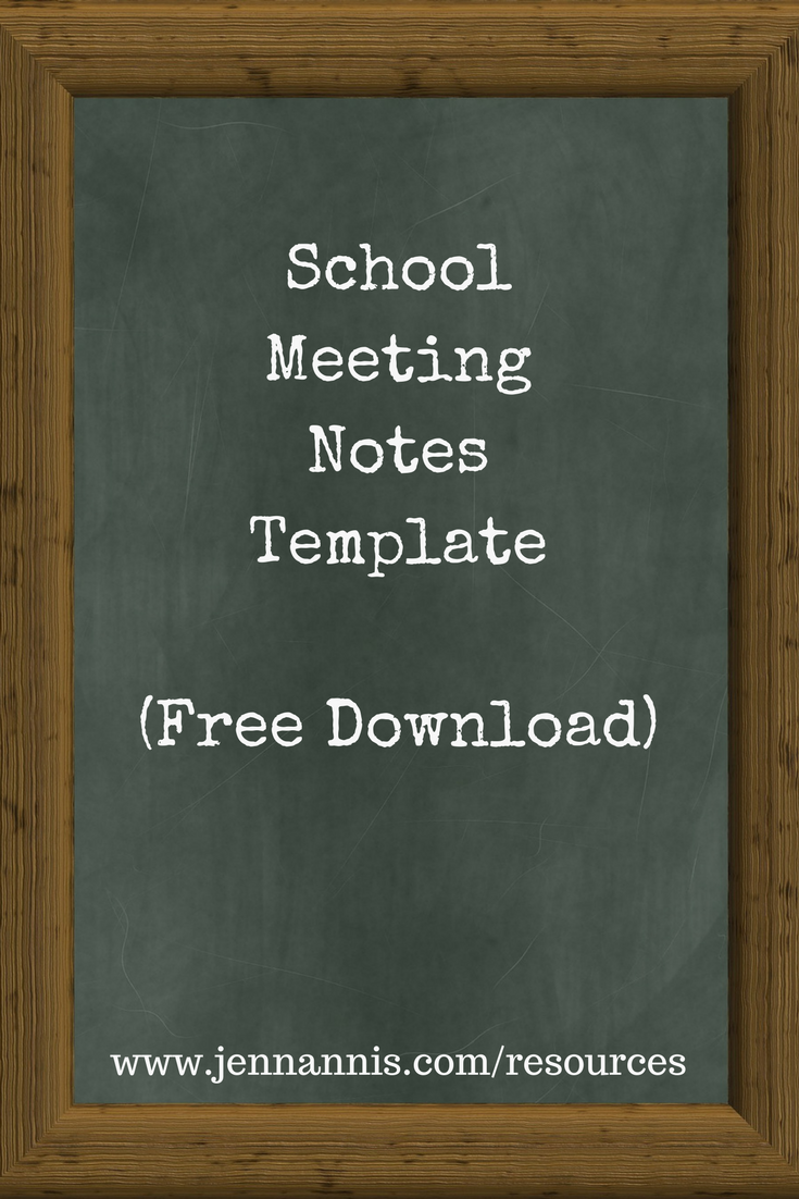 School Meeting Notes Template Download