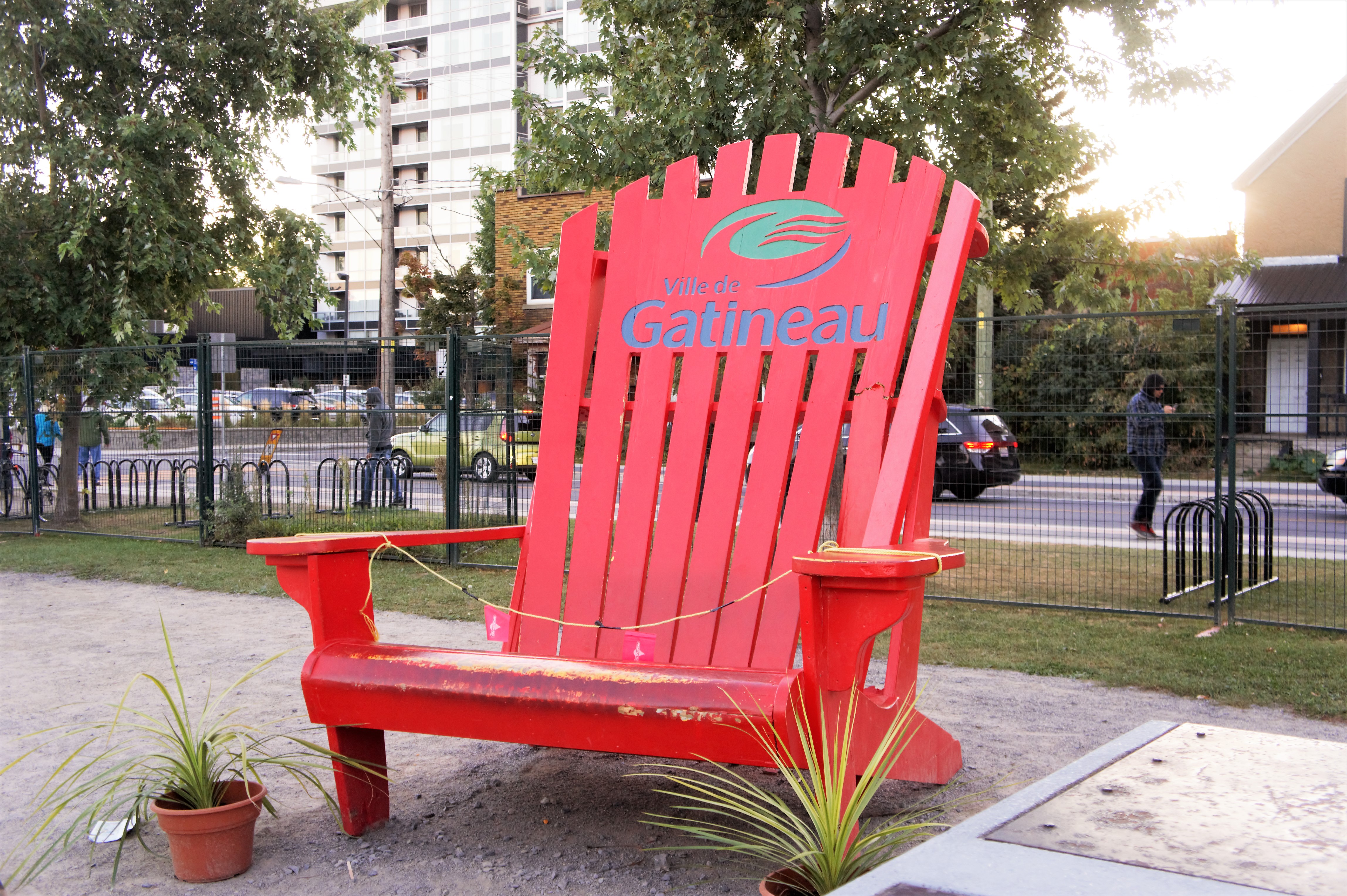 Oversised Red Muskoka Chair